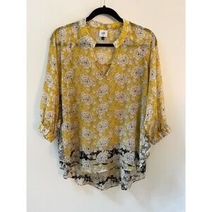 Cabi Amelia Floral and Gathered Top